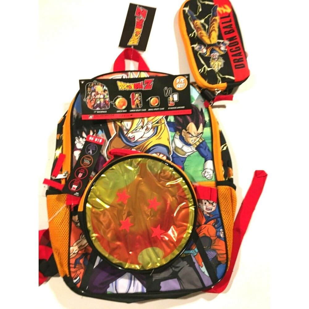 Dragon Ball Z 5 Piece Backpack Orange Black